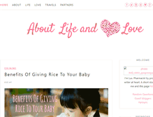 Tablet Screenshot of aboutlifeandlove.com